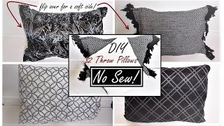 Beautiful NoSew Throw Pillows  Dollar Tree DIY throwpillows diypillowcover [upl. by Aehsel514]