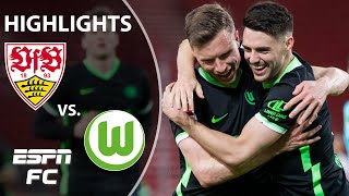 Wolfsburg PUMMELS Stuttgart to stay third in the Bundesliga  ESPN FC Bundesliga Highlights [upl. by Ditzel]