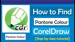 How To Find Pantone Color In CorelDraw [upl. by Elimaj]