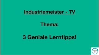 3 Geniale Lerntipps Teil 1 [upl. by Niatsirk]