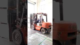 How to load WPC decking pallets into container [upl. by Finah]