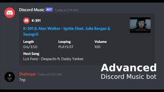 Advanced discord music bot using python and lavalink [upl. by Aneda]