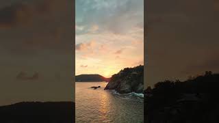 Sunset near Playa Contramarmexico méxico travel dronevideo zihuatanejo [upl. by Chelsea486]