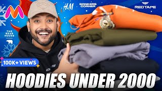 Best HoodieSweatshirt Under 2000 For Winter Men 🔥 Myntra Hoodie Haul 2024  ONE CHANCE [upl. by Haugen777]