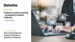 Daňové a právní novinky – pravidelný měsíční webcast [upl. by Lauralee144]