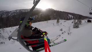 Skifahren Oberammergau Kolbensattel 150117 [upl. by Laemaj]