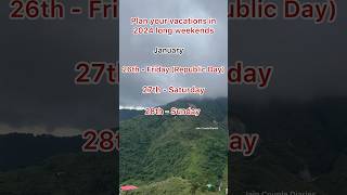 Long weekends of 2024  Plan your vacations in 2024  weekend Trips [upl. by Amersham]