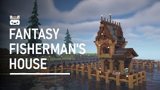 Fantasy Fishermans House  Minecraft Build Process [upl. by Arihppas921]