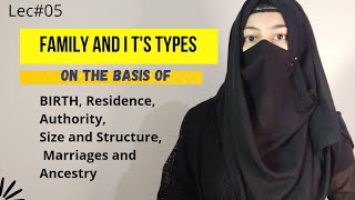 Family and Its Types in Urdu Hindi  Types of family in sociology  sociology for UPSC CSS PPSC [upl. by Etnovahs]