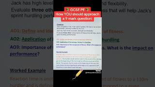 Part 3 How GCSE PE students should respond to a 9 mark question fyp shorts education pe gcse [upl. by Notliw]