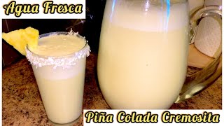 PIÑA COLADA CREMOSA🍍✅ BMStyleVlogs recetasfacilesyrapidas aguasfrescas [upl. by Renat]