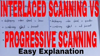 Interlaced vs Progressive ScanningDifference between interlaced and progressive scan [upl. by Emilie]