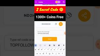 Top Follow App Unlimited Coins  Top Follow Promo Code Today  Top Follow Referral Code  topfollow [upl. by Cud703]