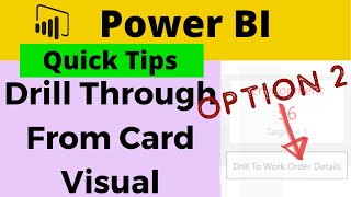 QT19  Drill Through From a Card Visual in Power BI  Option 2 [upl. by Eleonora]