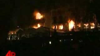 Massive Bomb Destroys Marriott in Pakistan [upl. by Htidirrem]