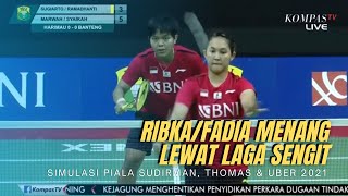 Ganda RibkaFadia Bawa Tim Harimau Unggul  Simulasi Piala Sudirman Thomas amp Uber [upl. by Edmunda821]