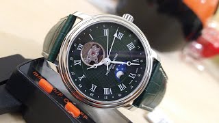 Frederique Constant Classics Heart Beat Moonphase Date Green FC335MCGRW4P26 [upl. by Swinton]