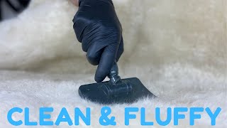 The EASIEST Way to Clean a Sheepskin Rug [upl. by Abdel584]