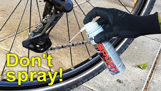 Bicycle chain lubricate and clean  quick and easy [upl. by Adekam751]