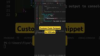 How to Create Custom Snippets in Visual Studio Code coding vscode snippets [upl. by Kirsteni]