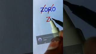 how to Make ZORO Ka NEW BRAND LOGO 😱shorts art drawing chibi warabi towart video logo [upl. by Ariamoy118]