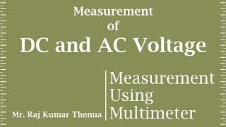 Voltage Measurement using Multimeter Hindi [upl. by Eico]