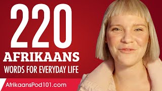 220 Afrikaans Words for Everyday Life  Basic Vocabulary 11 [upl. by Aikas323]