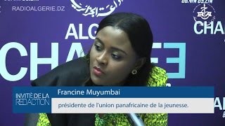 Francine Muyumba présidente de lunion panafricaine de la jeunesse [upl. by Cira]