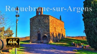 ROQUEBRUNESURARGENS🌞Visite des villes et villages Français 4K [upl. by Eneles]