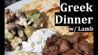 Greek ish Lamb Dinner  Recipes Included  Whats for Dinner [upl. by Toomin59]