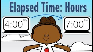 Elapsed Time Hours Telling Time Math Brain Break [upl. by Enidanreb]