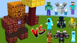 Minecraft  Mutant Piglin bosses vs Minecraft Boss  Mutant Piglin vs ferrous wroughtnaut minecraft [upl. by Jasper]