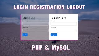 How To Make Login amp Registration Form In PHP And MySql Create SignIn amp SignUp Page [upl. by Glimp]