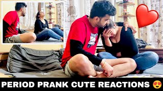 Period Prank On Husband Cute Reactions 😍  Period Prank On Boyfriend Super Cute Reactions ❤️ [upl. by Chancey]