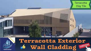 Terracotta exterior wall cladding  Installation of Terracotta  Exterior design [upl. by Anuaik]