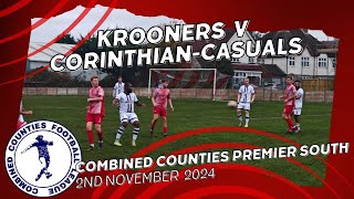 Match Highlights  Camberley Town v Corinthian Casuals  CCL Premier Division South  2nd Nov 2024 [upl. by Adiaroz343]