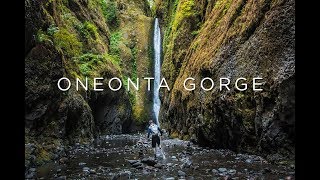 ONEONTA GORGE  River Walkway to Raging Waterfall of Oregon [upl. by Alison]