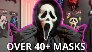 My ENTIRE SCREAM COLLECTION 40 MASKS [upl. by Leahci]