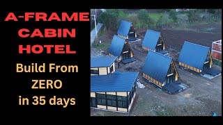 A Frame Cabin Hotel Build From Scratch [upl. by Coplin953]