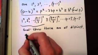 Number Theory There are exactly p12 Quadratic Residues and Nonresidues mod p proof [upl. by Oleic]