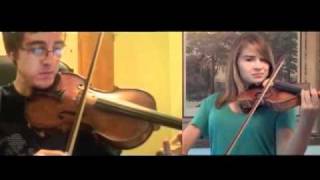 A Whole New World Violin Cover Duet with JTehAnonymous [upl. by Nirihs]