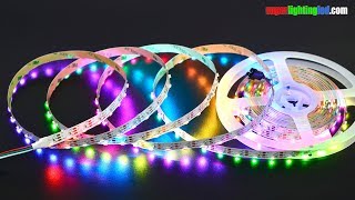 Side Emitting SK6812 DC5V 60LEDsm Addressable RGB LED Strip Lights  240 4020SMDs [upl. by Ardnahsal]