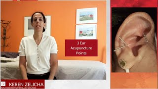 Three Ear Acupuncture Points To Relieve Stress And Pain [upl. by Zamora]