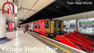 Train Real World  London Victoria Station Tour [upl. by Asilenna]