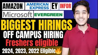 Off campus hiring 2024 Off campus drive for 2024 batch Amazon Accenture AMEX MicrosoftEYINFOR [upl. by Mary]