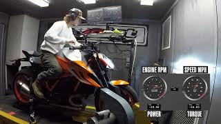 2023 KTM 1290 Super Duke R EVO Dyno Test [upl. by Kilmarx]