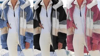 Womens Fleece Jacket Teddy Coat Hoodie Jacket Warm Breathable Street Daily Wear Vacation 13507351 [upl. by Tihor]