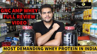 MOST DEMANDING WHEY PROTEIN IN INDIA  GNC Amp 100 Whey Protein Full Review Video gnc gncwhey [upl. by Dibb]