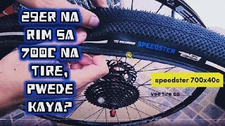 DIY10Installed 700x40c tire to 29er rim fireeye excelerant veetire speedster [upl. by Viglione74]