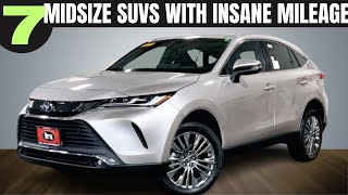 7 Midsize SUVs With Insane Gas Mileage  SUVs to Buy [upl. by Ataynik]